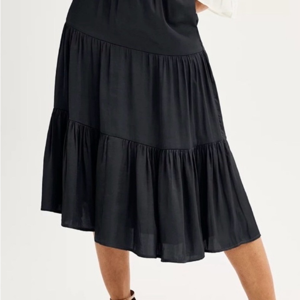 Nine West Black Asymmetrical Skirt